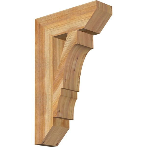 Ekena Millwork Balboa Slat Rough Sawn Bracket, Western Red Cedar, 6"W x 20"D x 32"H BKT06X20X32BOA06RWR - main